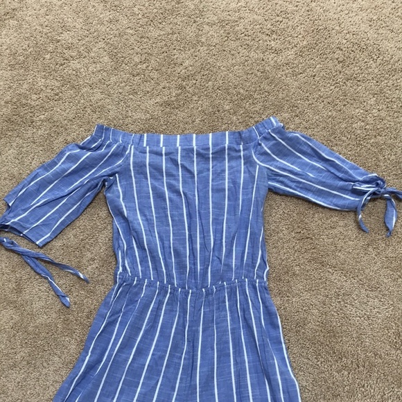 FOURTEENTH place size M off shoulder blue jumpsuit - Picture 2 of 8